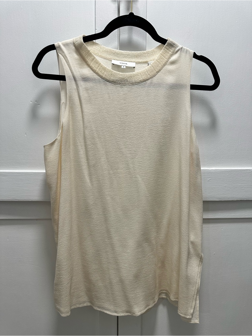 Vince Ivory Crewneck Tank Top